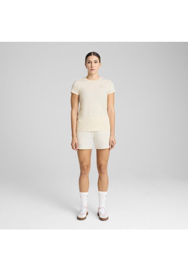 Puma - Damska koszulka ESS ELEVATED PUMA No Dye Color Mix. Wzór: aplikacja, haft