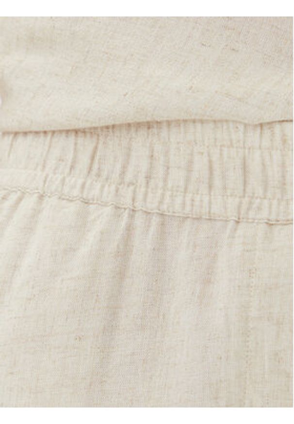 Vero Moda Szorty materiałowe Thea 10333804 Beżowy Loose Fit. Kolor: beżowy. Materiał: len