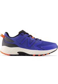 Buty męskie New Balance MT410HT7 – niebieskie. Zapięcie: sznurówki. Kolor: niebieski. Materiał: syntetyk. Szerokość cholewki: normalna. Sport: fitness