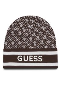 Czapka Guess. Kolor: brązowy
