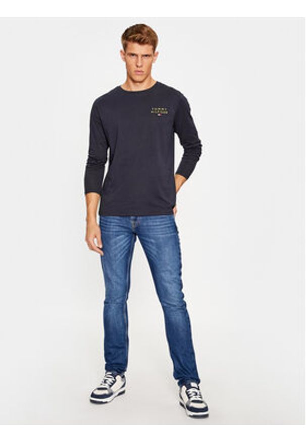 TOMMY HILFIGER - Tommy Hilfiger Longsleeve UM0UM03067 Granatowy Regular Fit. Kolor: niebieski. Materiał: bawełna. Długość rękawa: długi rękaw