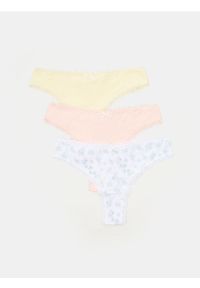 Sinsay - Bawełniane majtki brazyliany 3 pack - wielobarwny. Materiał: bawełna