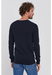 Sisley Sweter z domieszką wełny męski kolor granatowy. Okazja: na co dzień. Kolor: niebieski. Materiał: wełna. Długość rękawa: długi rękaw. Długość: długie. Styl: casual #2