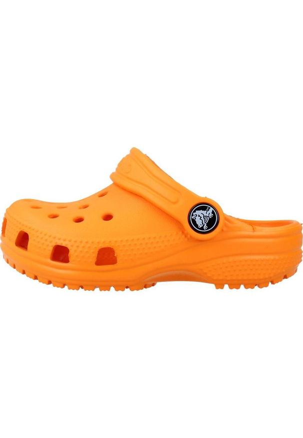 Buty do chodzenia niemowlęce Crocs Classic Clog K. Kolor: pomarańczowy. Materiał: guma, materiał, syntetyk