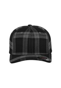 FLEXFIT - Czapka Flexfit tartan plaid. Kolor: wielokolorowy, szary, czarny. Styl: casual #1