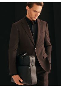 Pako Lorente - PAKO LORENTE - Czarna skórzana aktówka męska. Kolor: czarny. Materiał: skóra #5