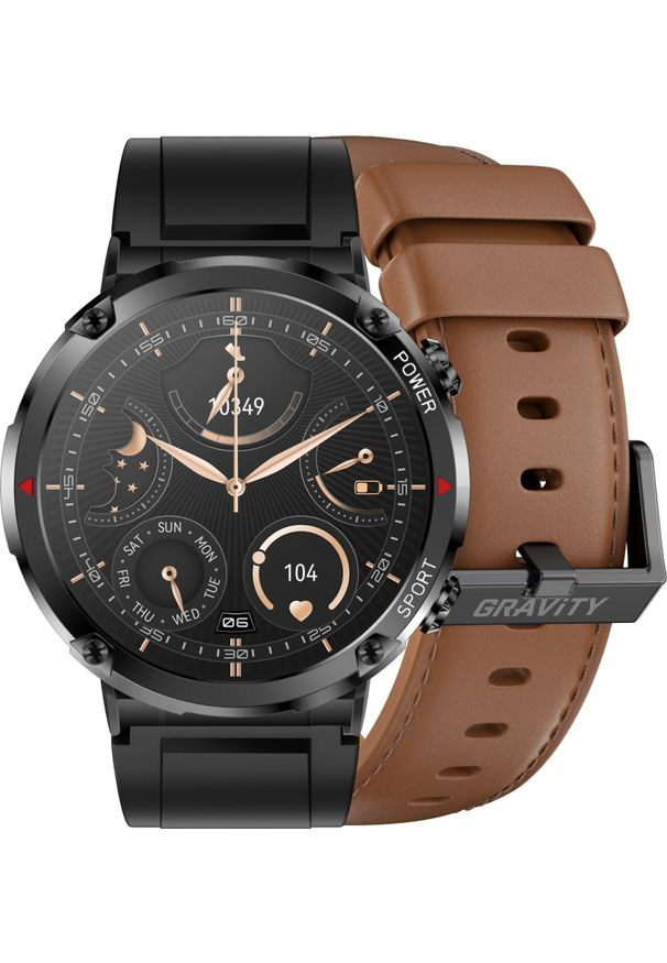 Smartwatch Gravity Zegarek męski SMARTWATCH GRAVITY GT21-4 BK/RD/BK. Rodzaj zegarka: smartwatch