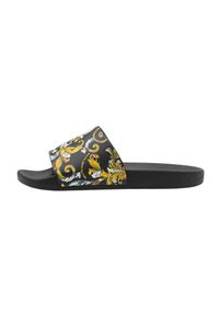 Versace Jeans Couture - VERSACE JEANS COUTURE Czarne klapki Fondo Slide DIS. SQ4, Rozmiar 45. Kolor: czarny #6