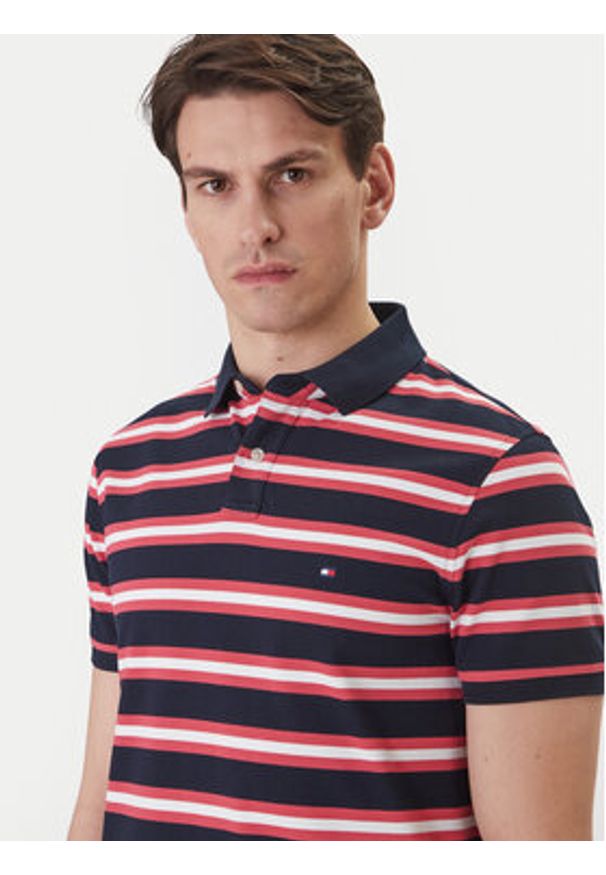 TOMMY HILFIGER - Tommy Hilfiger Polo 1985 MW0MW17770 Granatowy Regular Fit. Typ kołnierza: polo. Kolor: niebieski. Materiał: bawełna