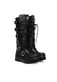 NEW ROCK Kozaki M-WALL272-S1 Czarny. Kolor: czarny. Materiał: skóra. Styl: rockowy #5