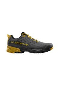 LA SPORTIVA - Buty GORE-TEX męskie La Sportiva Akyra II GTX. Kolor: szary, wielokolorowy, żółty. Materiał: syntetyk, tkanina, materiał. Technologia: Gore-Tex. Sport: turystyka piesza