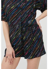 DKNY - Dkny piżama damska kolor czarny. Kolor: czarny. Materiał: tkanina