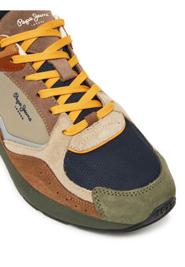 Pepe Jeans Sneakersy Marlon Sports M PMS600002 Brązowy. Kolor: brązowy. Materiał: zamsz, skóra