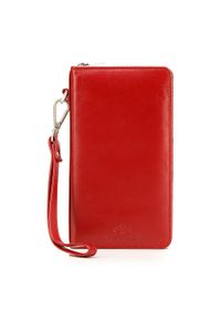 Wittchen - Damski portfel skórzany z kieszenią na telefon czerwony. Kolor: czerwony. Materiał: skóra #1