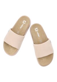 Różowe Klapki Rieker Modne Wsuwane Obuwie Damskie. Okazja: na co dzień, na spacer. Kolor: różowy. Sezon: lato. Styl: casual, sportowy #4