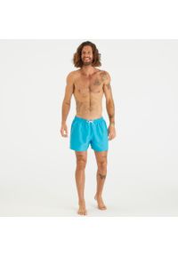 OLAIAN - Spodenki surfingowe męskie Olaian 100 15" Hendaia. Kolor: niebieski. Materiał: poliester, materiał. Długość: krótkie