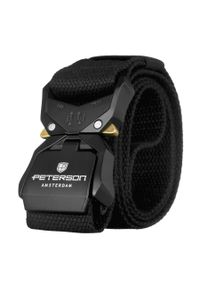 Pasek parciany z klamrą QR Peterson PTN PAR2 czarny. Kolor: czarny. Materiał: jeans, poliester #1