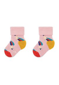 Happy-Socks - Happy Socks Zestaw 2 par wysokich skarpet dziecięcych KSST45-6300 Kolorowy. Materiał: materiał. Wzór: kolorowy #2