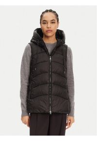 Geox Bezrękawnik Bleyze W5528C T3146 F9000 Czarny Regular Fit. Kolor: czarny. Materiał: syntetyk. Długość rękawa: bez rękawów