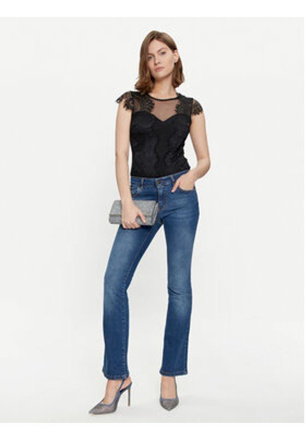 Rinascimento Jeansy CFC0117537003 Niebieski Flare Fit. Kolor: niebieski