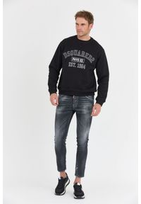 DSQUARED2 Czarna bluza męska z logo phys ed., Rozmiar M. Kolor: czarny #3