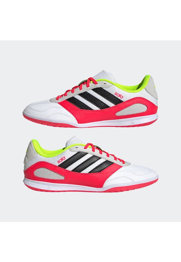 Adidas - Buty do piłki nożnej halowej ADIDAS Super Sala Futsal. Kolor: biały. Materiał: kauczuk, syntetyk. Szerokość cholewki: normalna