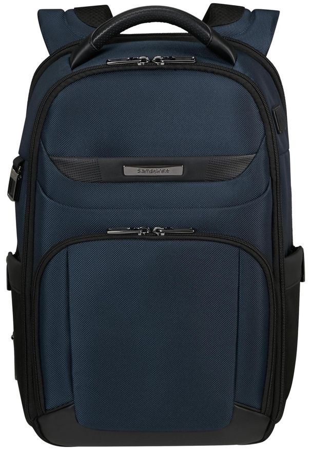 Plecak Samsonite 147139 1090 14.1'' PRO-DLX 6 niebieski. Kolor: niebieski. Materiał: materiał, skóra. Wzór: kolorowy. Styl: biznesowy, elegancki