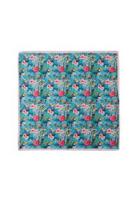 Adam Collection - Jedwabna poszetka w tropikalny wzór EJ31. Materiał: jedwab #1