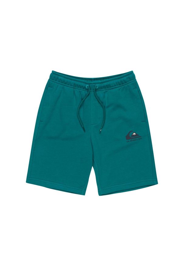 Quiksilver - Spodenki z elastyczną talią EASY DAY. Kolor: zielony. Materiał: materiał, poliester, bawełna. Długość: krótkie. Sezon: lato