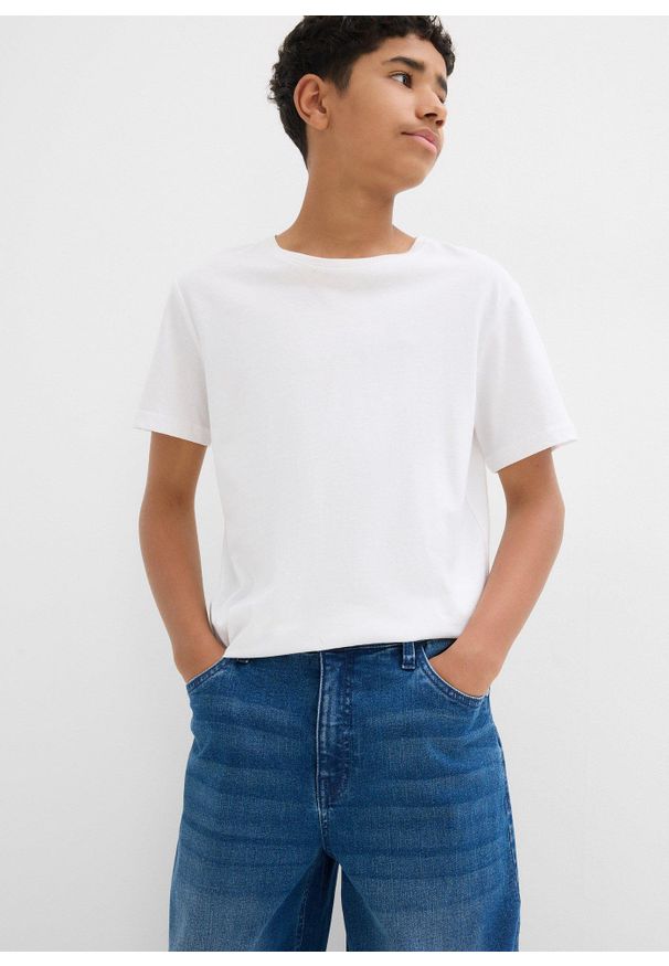 bonprix - Dżinsy ze stretchem extra loose fit, straight. Kolor: niebieski