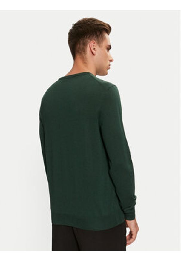 BOSS - Boss Sweter Baram-L 50476363 Zielony Regular Fit. Kolor: zielony. Materiał: wełna