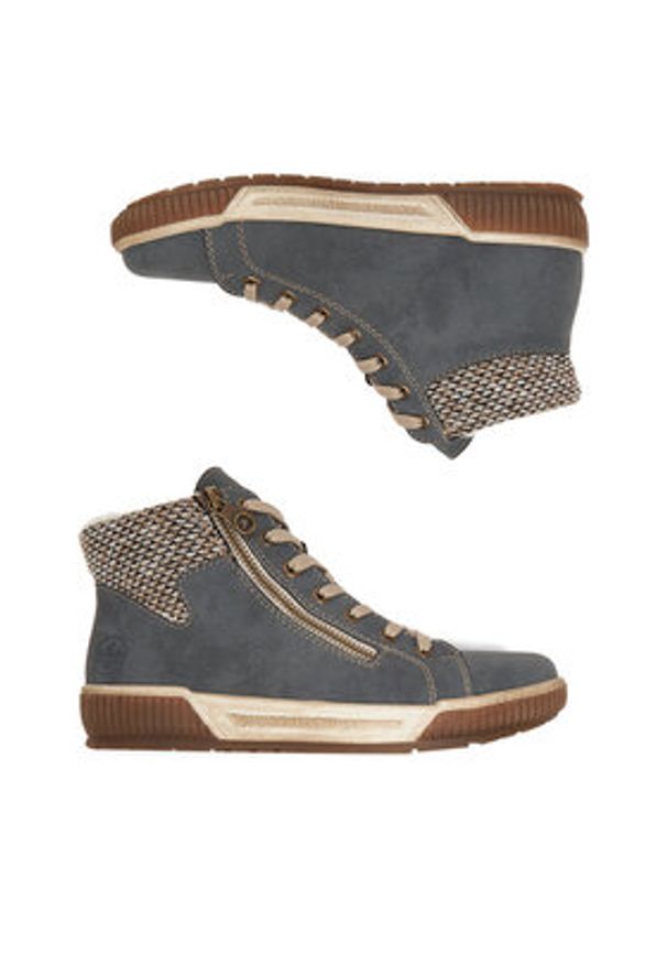 Rieker Trzewiki CEO-N0709-14 Niebieski. Kolor: niebieski. Materiał: materiał, syntetyk