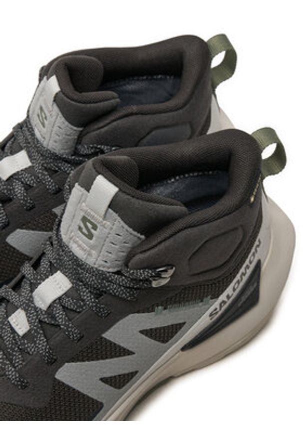 salomon - Salomon Trekkingi Elixir Activ Mid Gore-Tex L47457000 Szary. Kolor: szary. Materiał: materiał. Technologia: Gore-Tex. Sport: turystyka piesza