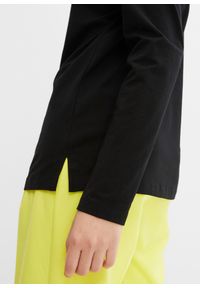 bonprix - Koszulka z długimi rękawami i ozdobnymi kółkami. Kolor: czarny. Długość rękawa: długi rękaw. Długość: długie #3