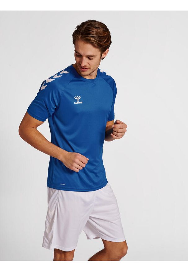 Koszulka sportowa męska Hummel Core XK Poly T-Shirt S/S. Kolor: niebieski