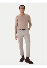 TOMMY HILFIGER - Tommy Hilfiger Sweter Essential MW0MW14745 Beżowy Regular Fit. Kolor: beżowy. Materiał: bawełna #3