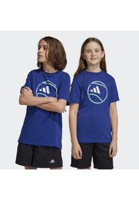 Adidas - Koszulka dla dzieci adidas. Kolor: niebieski. Materiał: bawełna. Sport: tenis #1