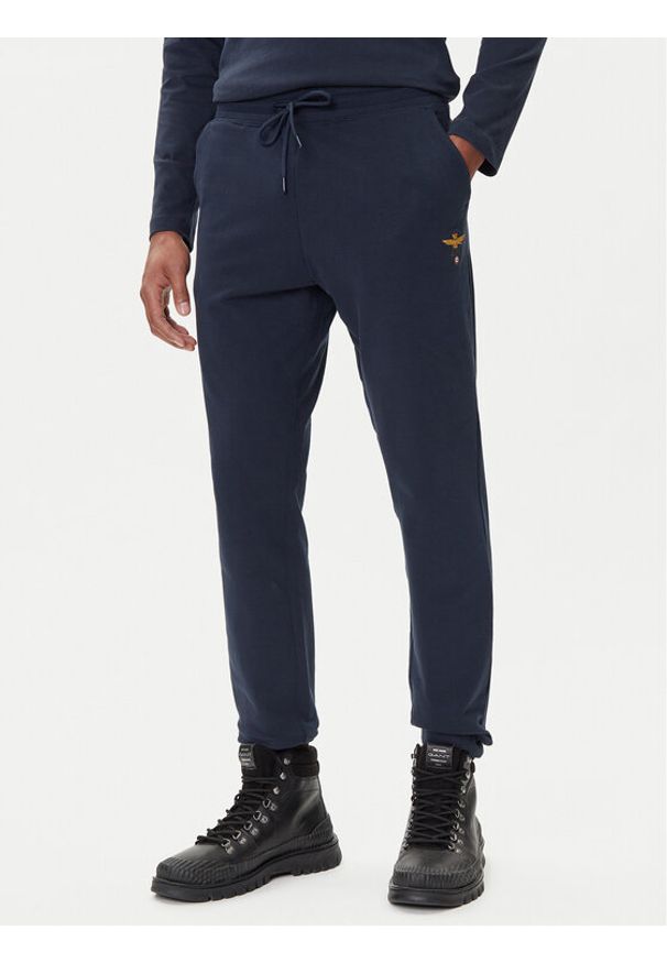 Aeronautica Militare Spodnie dresowe 252PF0872UF00459 Granatowy Regular Fit. Kolor: niebieski. Materiał: bawełna