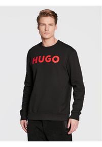 Hugo Bluza Dem 50477328 Czarny Regular Fit. Kolor: czarny. Materiał: bawełna
