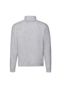 FRUIT OF THE LOOM - Bluza Męska Premium Plain Quarter Zip Raglan. Kolor: szary. Długość rękawa: raglanowy rękaw