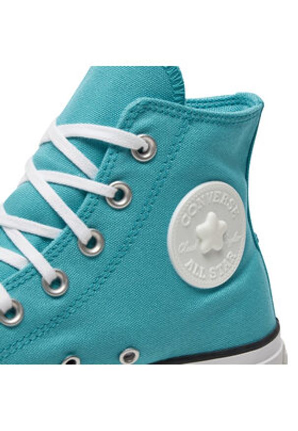 Converse Trampki Chuck Taylor All Star Lift Platform Stars A06492C Turkusowy. Kolor: turkusowy. Materiał: materiał. Obcas: na platformie