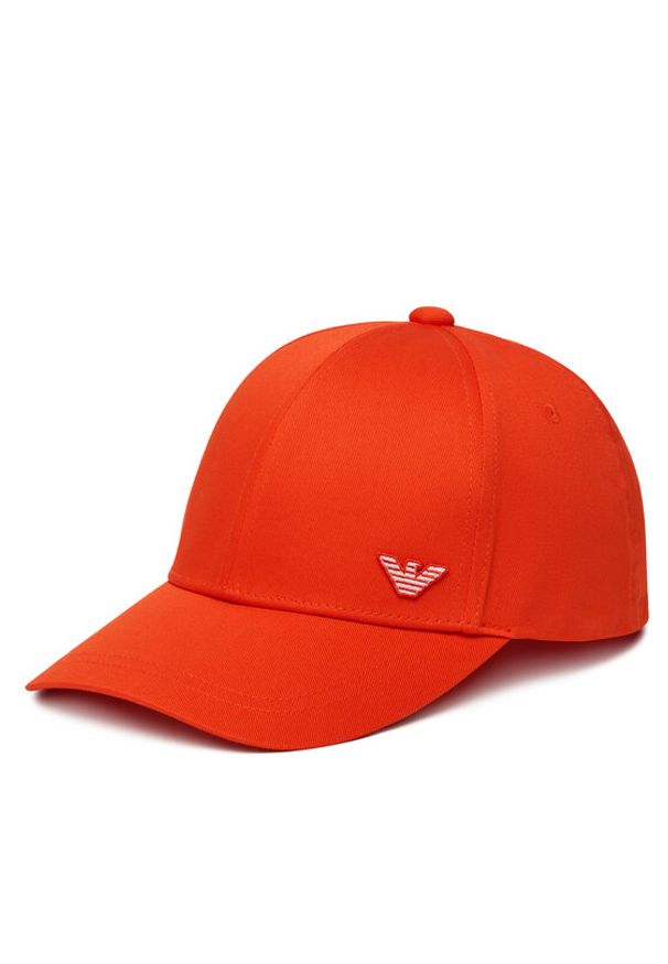 Emporio Armani Czapka z daszkiem EX000004 AF12603 U5026 Pomarańczowy. Kolor: pomarańczowy. Materiał: bawełna, materiał