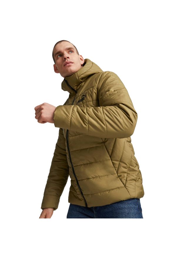 Kurtka męskie Puma Essentials Padded Jacket. Kolor: brązowy. Materiał: poliester, materiał, puch. Sport: turystyka piesza