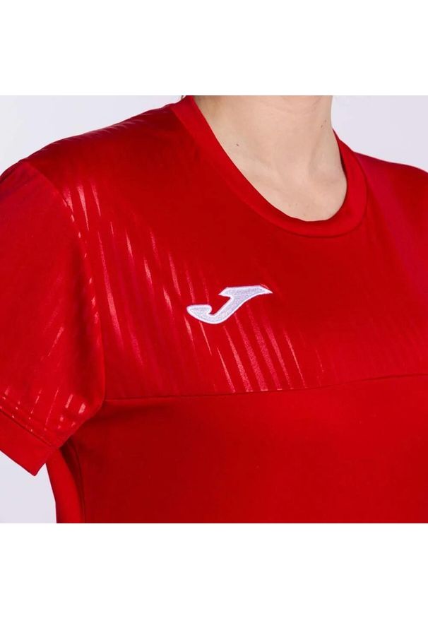 Koszulka do tenisa damska Joma Montreal. Kolor: czerwony. Materiał: poliester. Sport: tenis