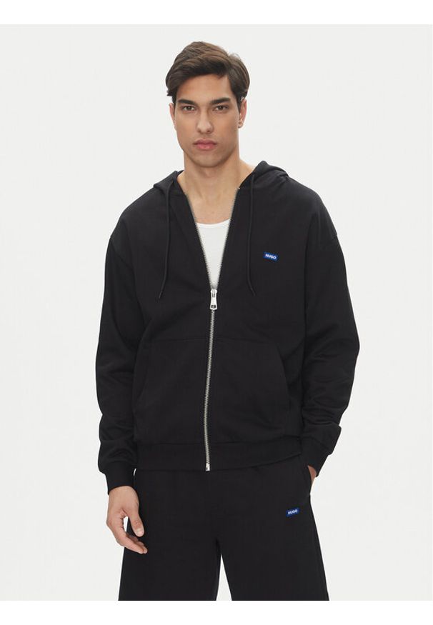 Hugo - HUGO Bluza Nadarasi 50539895 Czarny Regular Fit. Kolor: czarny. Materiał: bawełna