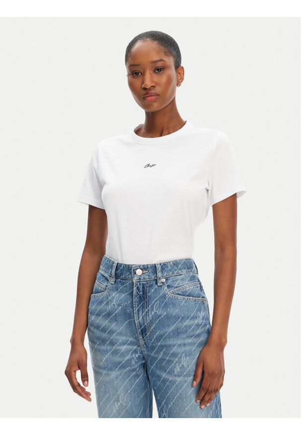 BOSS T-Shirt C_Elogo_5 50547547 Biały Slim Fit. Kolor: biały. Materiał: bawełna