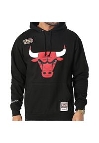 Bluza męska do koszykówki Mitchell & Ness Chicago Bulls czarna. Kolor: czarny. Sport: koszykówka #1
