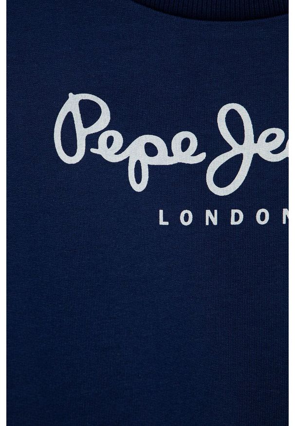 Pepe Jeans bluza bawełniana dziecięca Adam kolor granatowy z nadrukiem. Okazja: na co dzień. Kolor: niebieski. Materiał: bawełna. Wzór: nadruk. Styl: casual