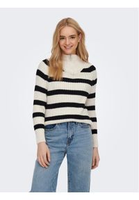 only - ONLY Sweter 15268818 Beżowy Regular Fit. Kolor: beżowy. Materiał: syntetyk #1