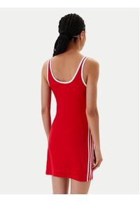 Adidas - adidas Sukienka codzienna adicolor 3-Stripes JW2584 Czerwony Slim Fit. Okazja: na co dzień. Kolor: czerwony. Materiał: bawełna. Typ sukienki: proste. Styl: casual #4